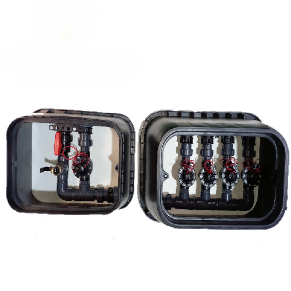 Vormontierte Einheit 5-fach, 40 - 50 mm, 1 1/2 - 2 " Magnetventile PGP Hunter mit Box